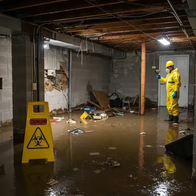 Flooded Basement Electrical Hazard in Grafton, WV Property